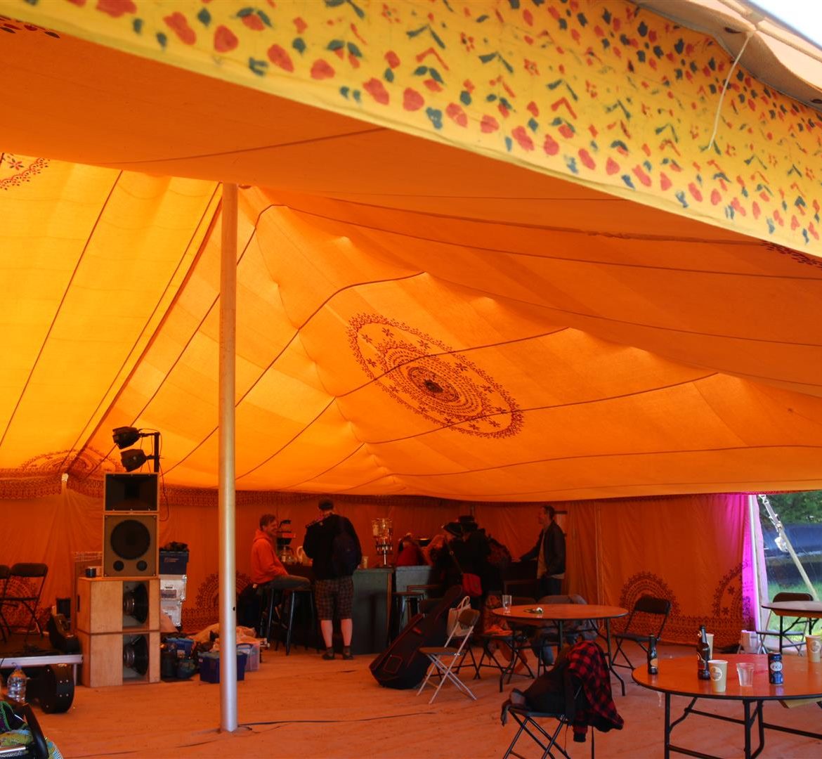 Saffron lining, trad tent
